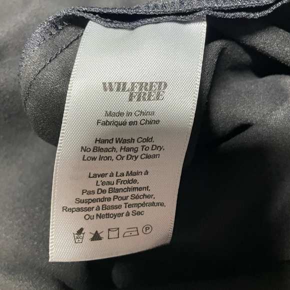 Aritzia Wilfred Free dress faux suede black slip women’s size xs - Picture 3 of 5